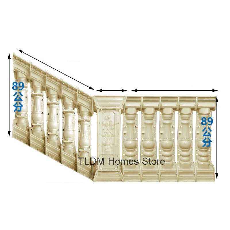 Европейская римская колонна цементные перила модель виллы уличный и внутренний