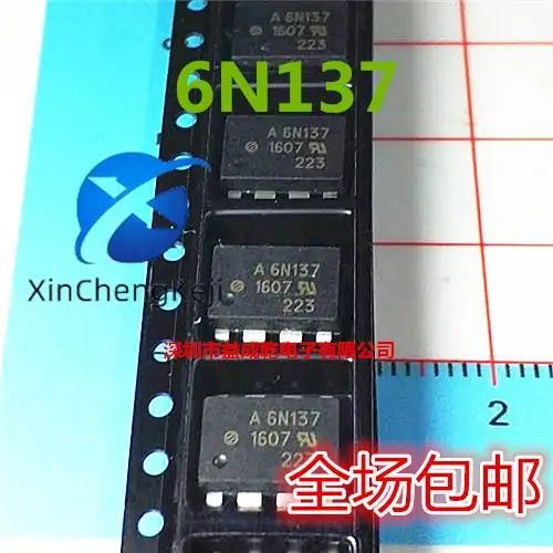 

30pcs original new HCPL-6N137 A6N137 optocoupler SOP-8 high-speed isolation optocoupler chip