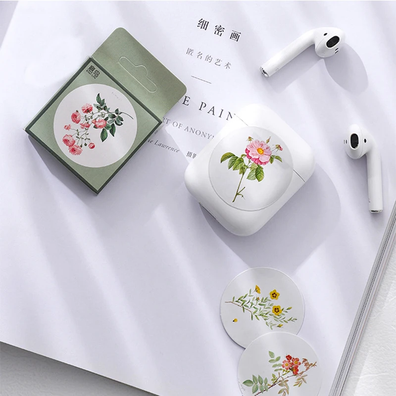 

46 наклеек, Рисование цветов, серия растений, руководство, Художественный альбом, украшение, сделай сам, герметичная наклейка