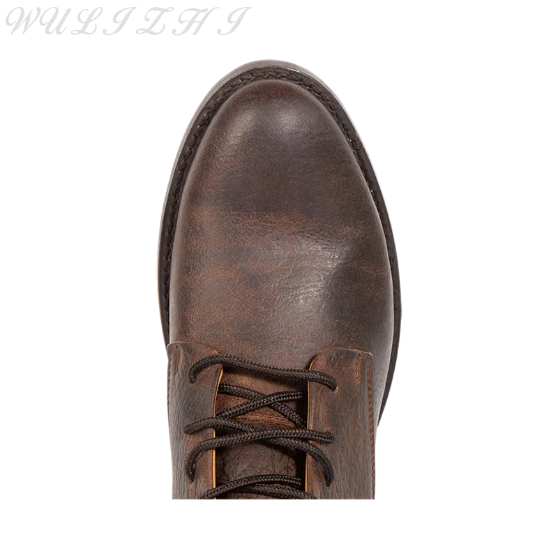 Мужские ботильоны из натуральной кожи 2023 уличный стиль с перекрестными