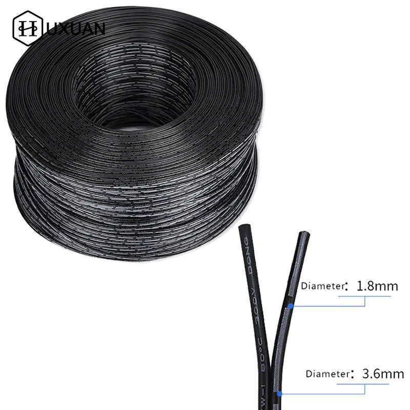 5/10/20M UL2468 2 Pins Electrical Wire Copper Extension LED Strip Cable 18/20/22/24 Gauge AWG