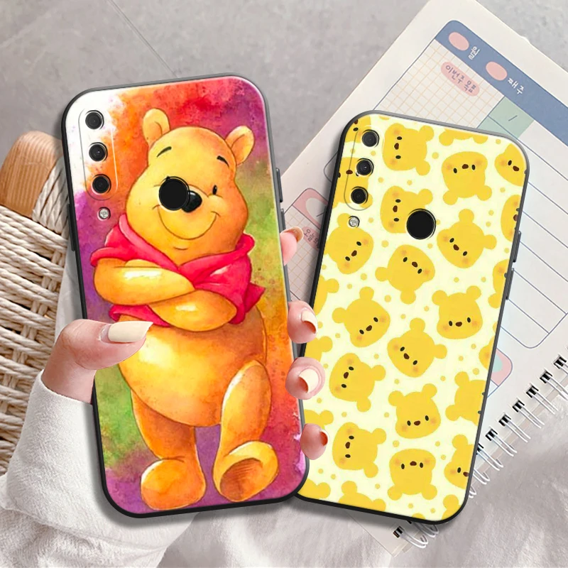 

Disney Winnie Phone Case For HUAWEI P30 P40 Lite Pro Plus 5G Silicone Cover Black Smartphone Shell Back ShockProof Original
