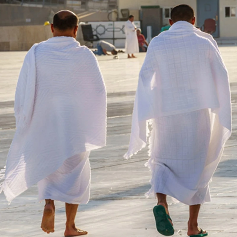 Паломничное полотенце Ihram для мусульманской Арабской Мекки одежда хаджа Мужская