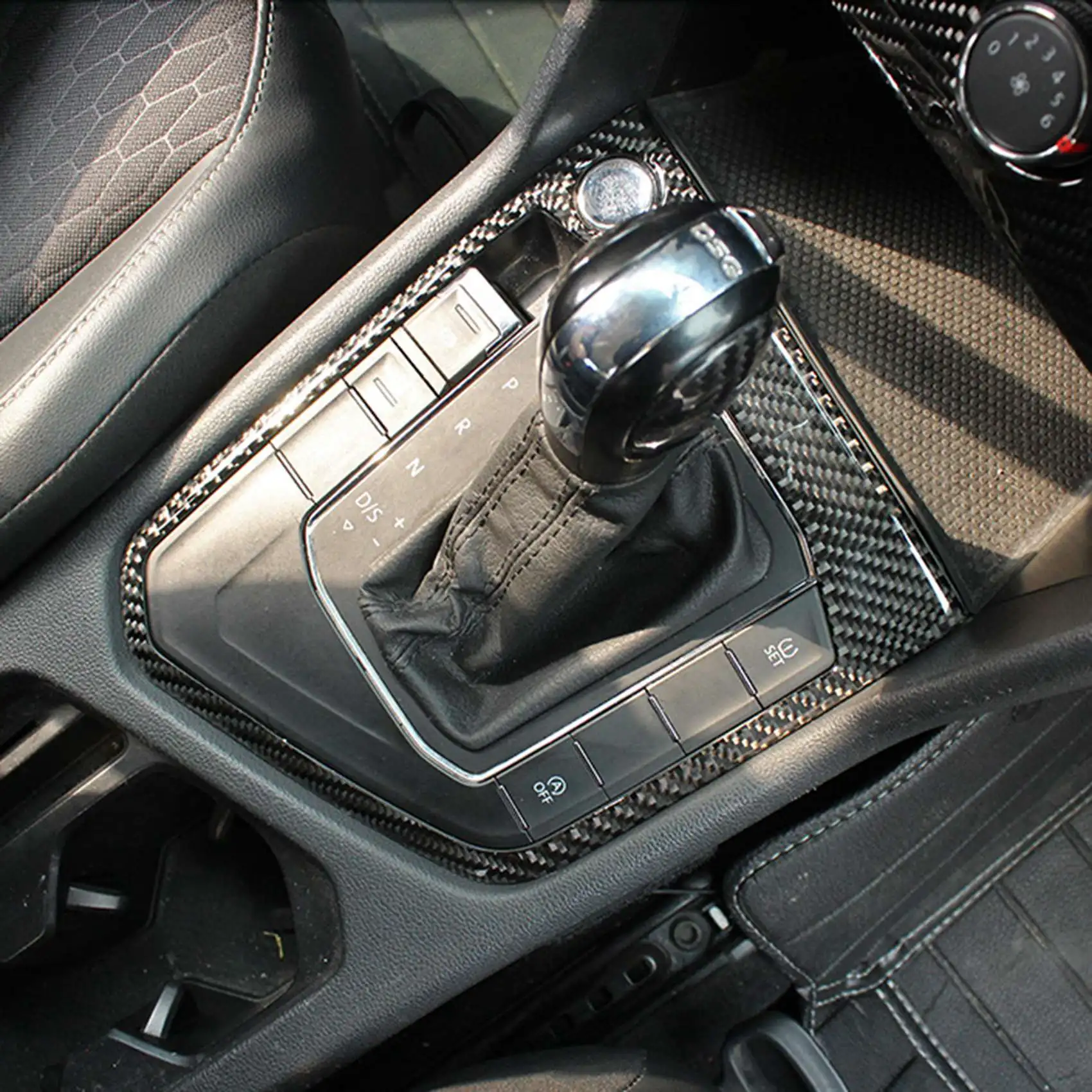 Центральная консоль из настоящего углеродного волокна отделка рамы для Tiguan 2017-2021