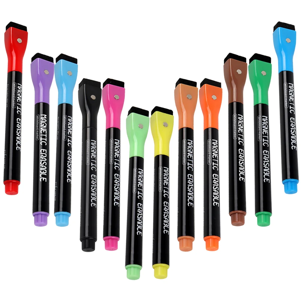 

Whiteboard Markers Pens Magnetic Small Dry Erase Makers Eraser Convenient Fine Tip