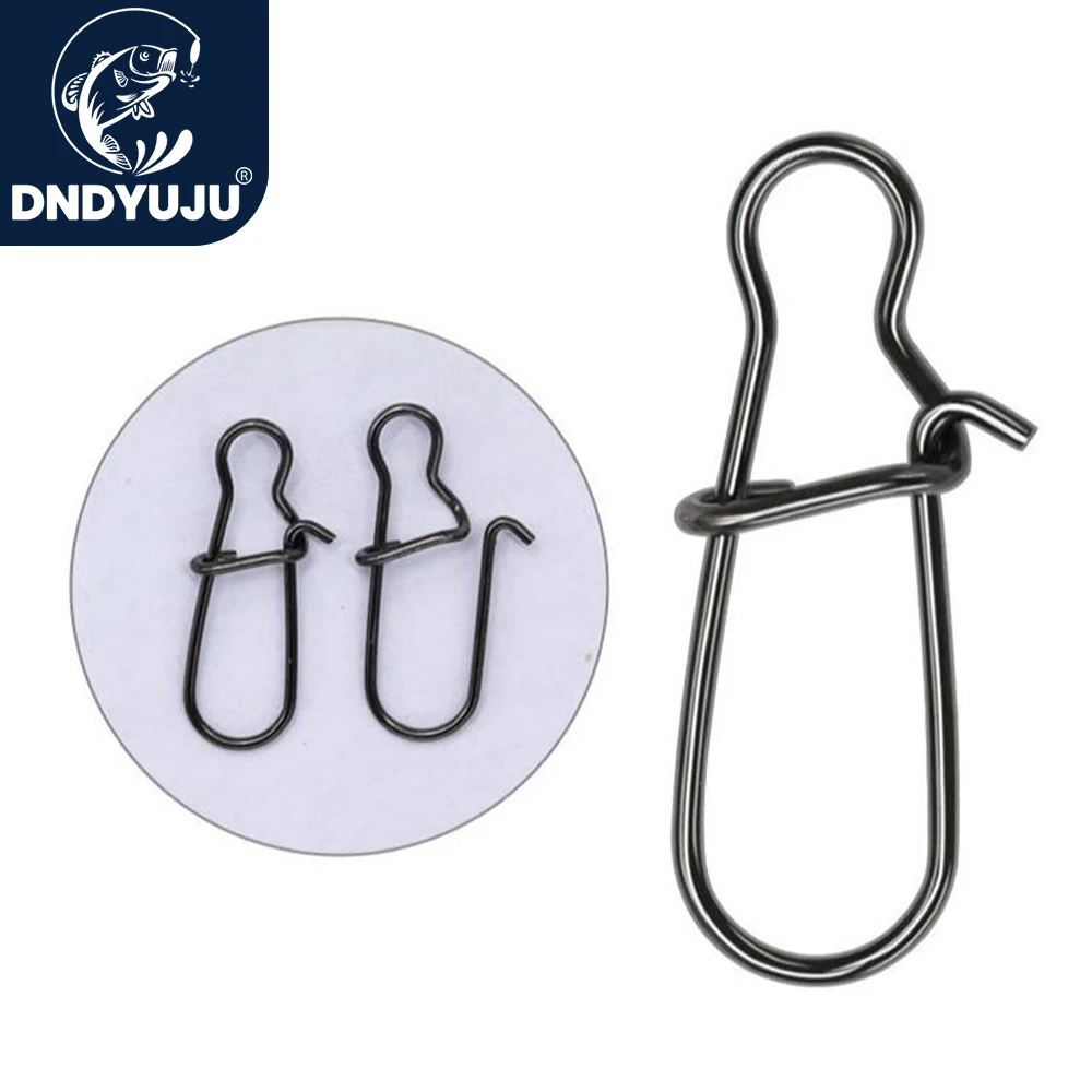 

DNDYUJU 500-1000X Stainless Steel Fishing Lure Snap Fishing Barrel Rolling Swivel Pin Fishing Quick Buckle Connector Accessories