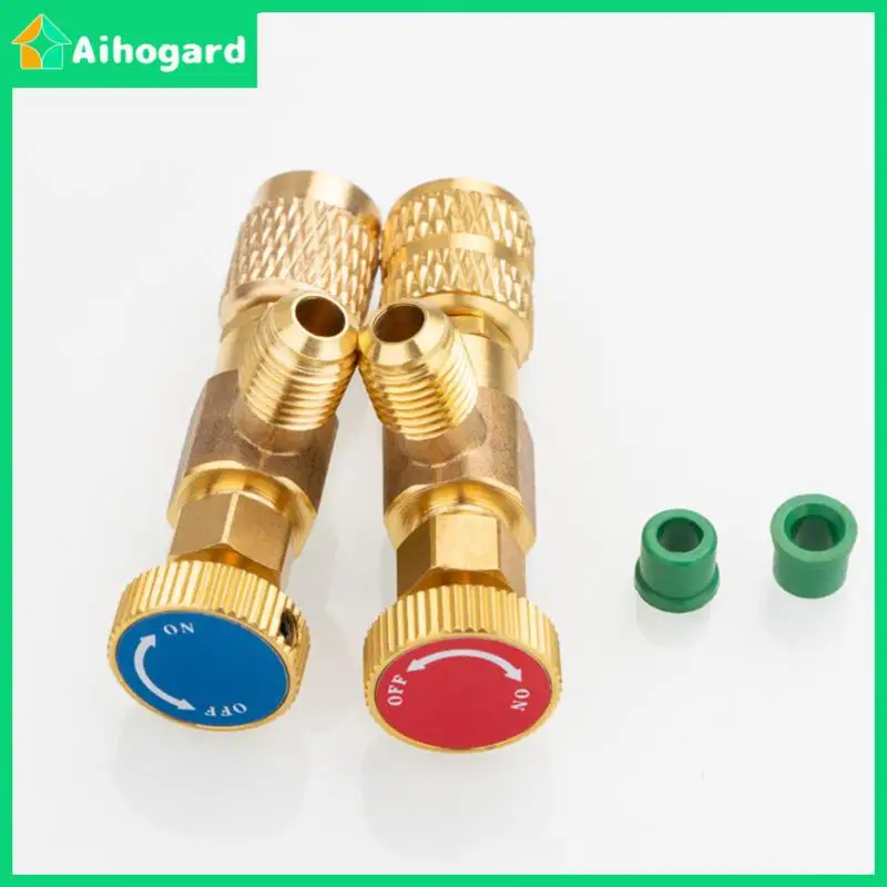 

Air Conditioner Connector Be In Common Use Air Conditioning Coolant Economic High Hardnes 1/4" Male - 5/16" Female. Safety Valve