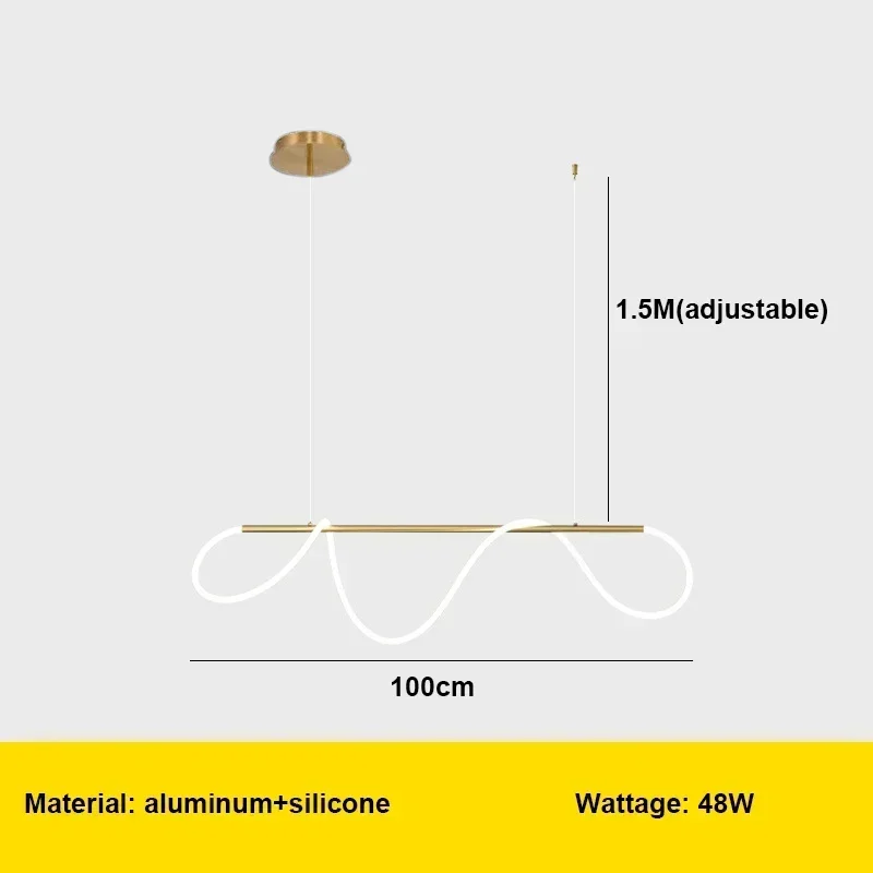

Современный светодиодный подвесной светильник, Золотая блестящая люстра, домашняя декоративная гостиная, спальня, рядом с кухни, отель, лофт, внутреннее освещение