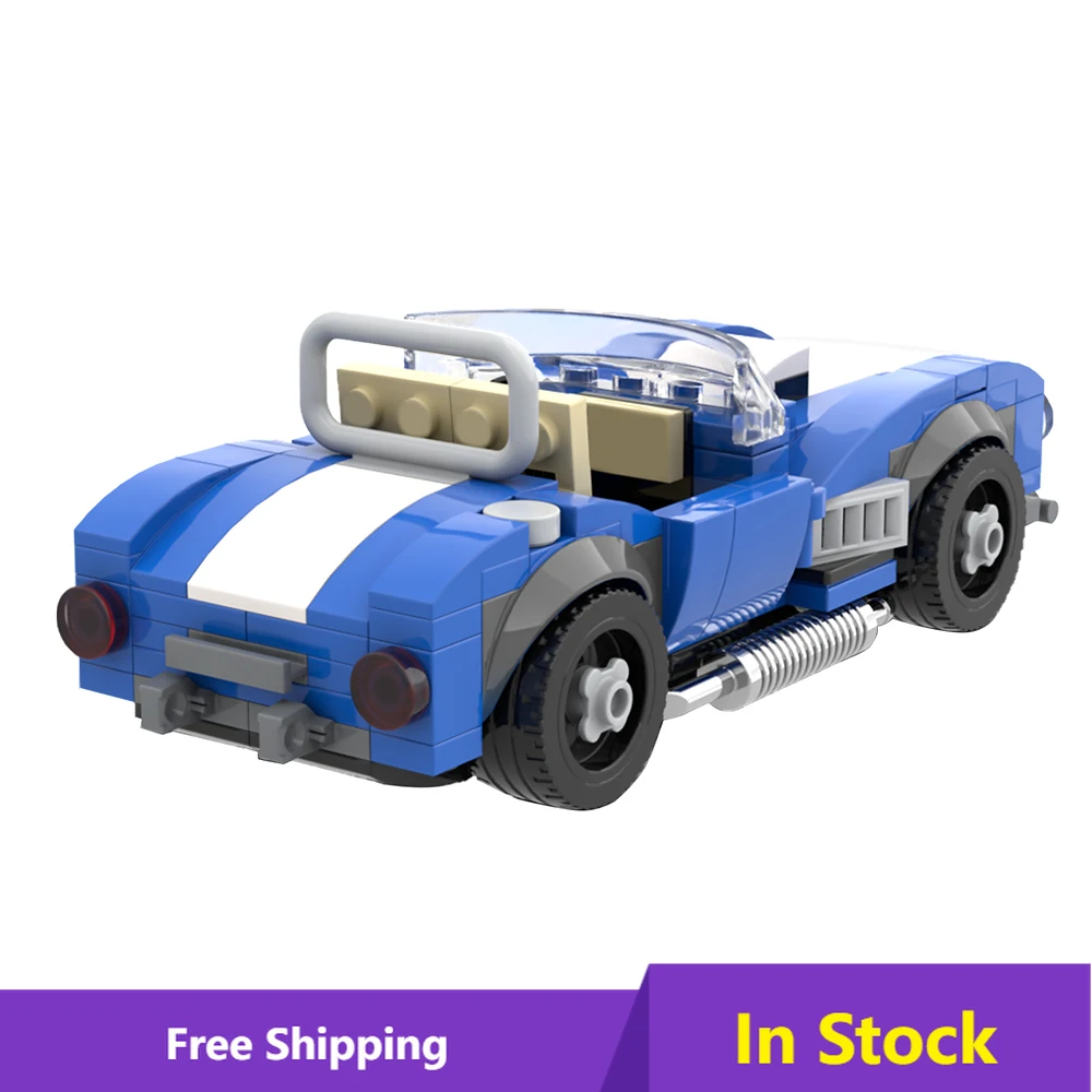 

MOC Road racing AC Cobra -Shel Model 10265 Roadster Building Block Bricks Toys Assembled Model Sports Car Boys Birthday Gifts
