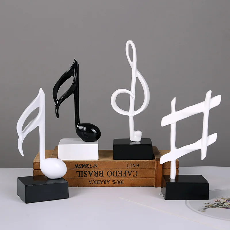 

Modern Creative Music note small ornaments Nordic Resin Piano Arts and Crafts miniature figurines Gifts bedroom Home Decoration