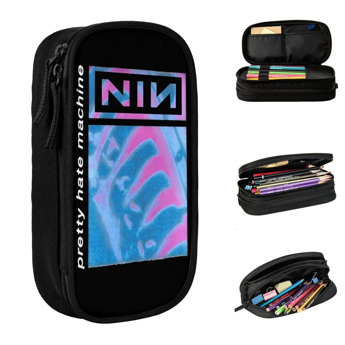 Классические синие и фиолетовые в девяти дюймовые гвозди Пеналы держатель для