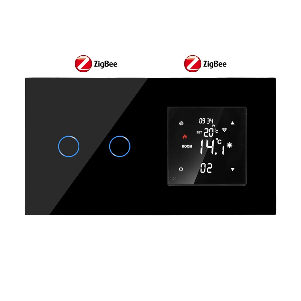 

Сенсорный переключатель Bingoelec Tuya ZigBee с умным термостатом, электрический подогрев пола, контроллер температуры котла для дома