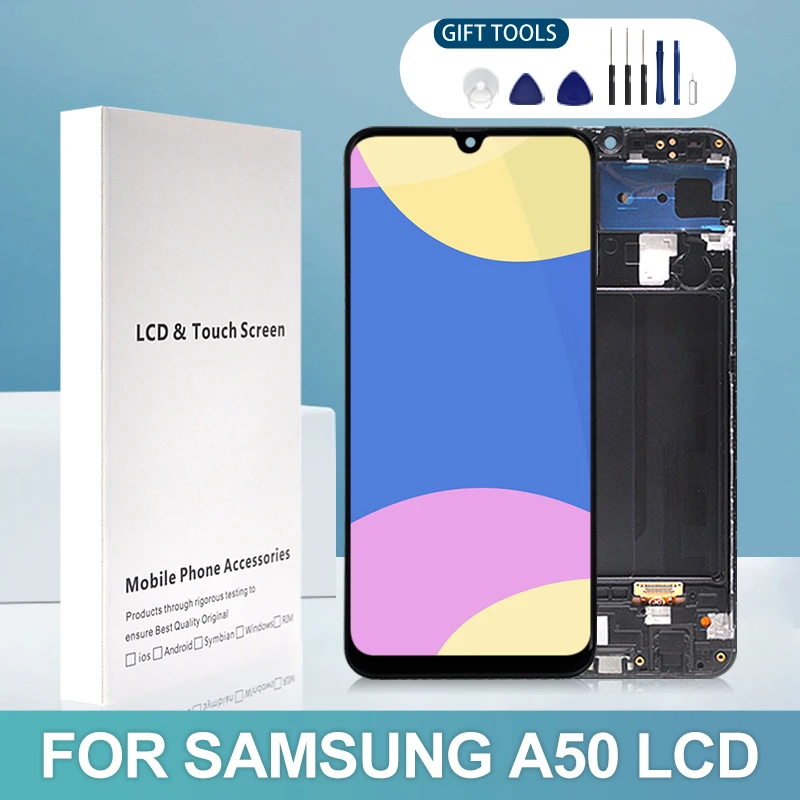

1Pcs 6.4 Inch A505 Display For Samsung Galaxy A50 LCD Touch Digitizer Assembly A505F A505FN A505GN A505FM A505U Screen