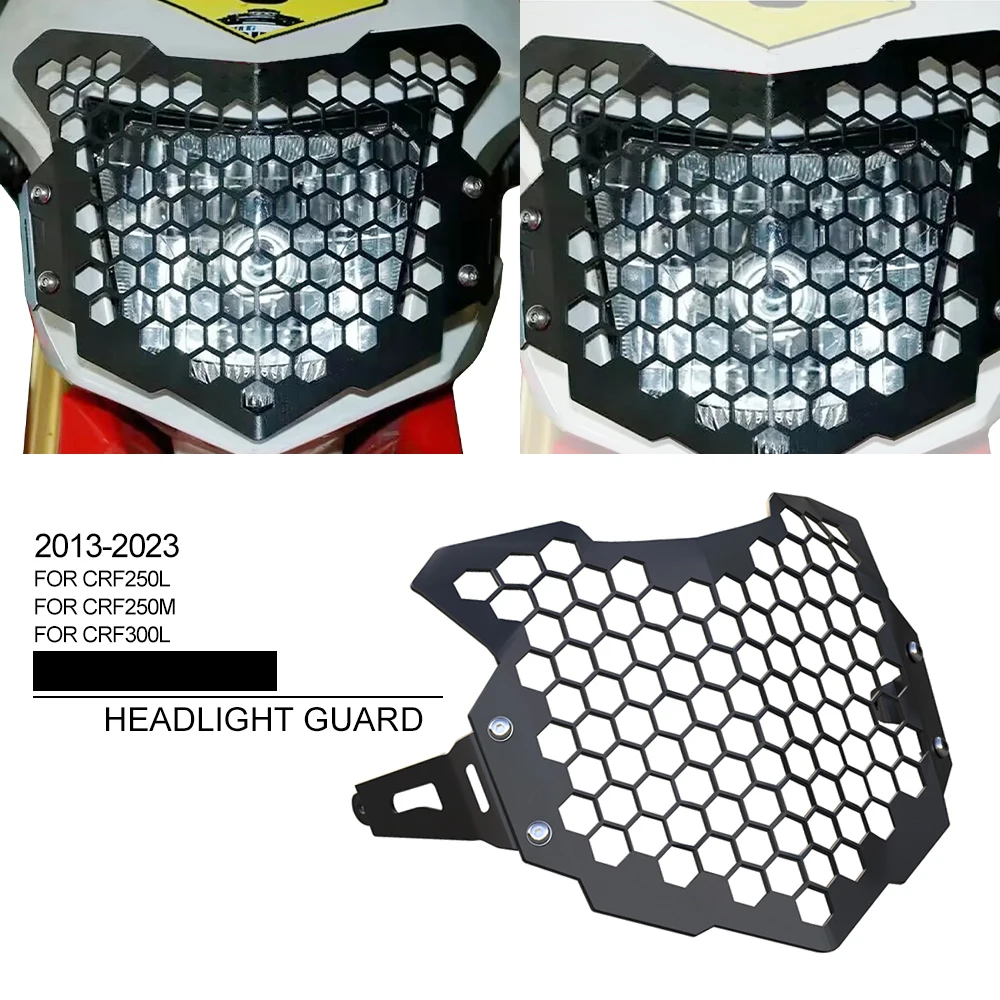 

New 2023 CRF250L CRF250M CRF300L Motorcycle Headlight Protection Guard Cover For Honda CRF 250L 250M 300L 2013-2022 2021 2020