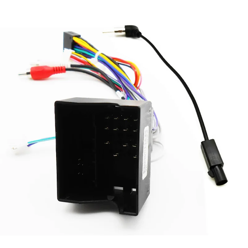 

Жгут проводов для автомобильного радио, 16-контактный штекер, гнездовой разъем Quadlock, система Android, Головной блок, RCA Кабельный адаптер для Audi A3 8P A4 TT