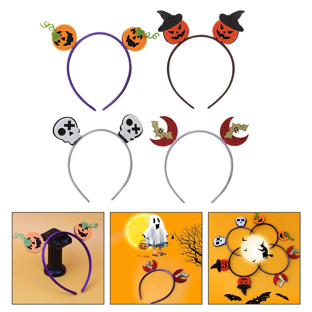 

Повязка на голову с мультипликационным принтом, головной убор для выступлений, 4 шт.