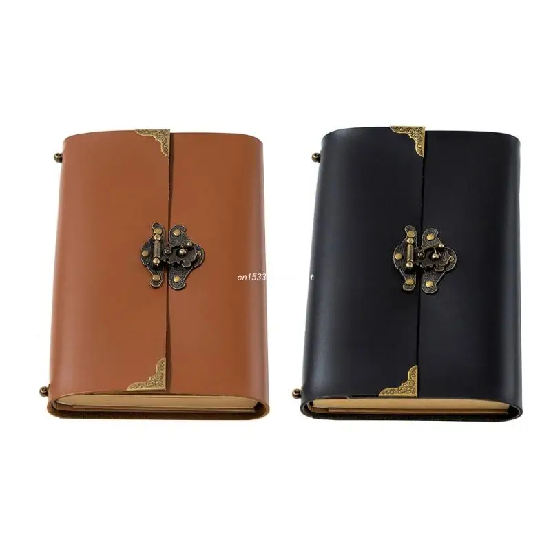 

Travel Journal Notebook Vintage PU Leather Note Book No Lines 100 Sheets