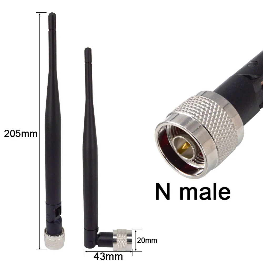 

10 шт./лот 4G 5dB LTE Антенна 698-960/1700-2700 МГц 3g 4g lte антенна с разъемом N никелированная бесплатная доставка