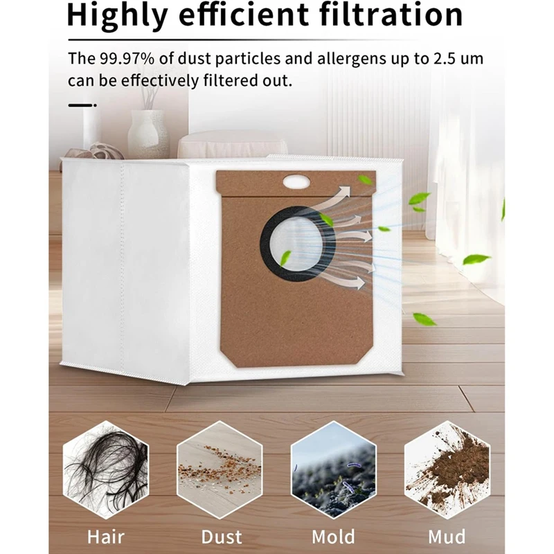 Фото Для робота-пылесоса Eufy L50/L 60, основная боковая щетка, фильтр Hepa, мешки для пыли, запасные части №3