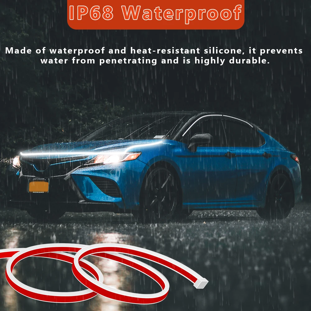 Fenikso светодиодный автомобильный капот дневные ходовые огни плавная полоса