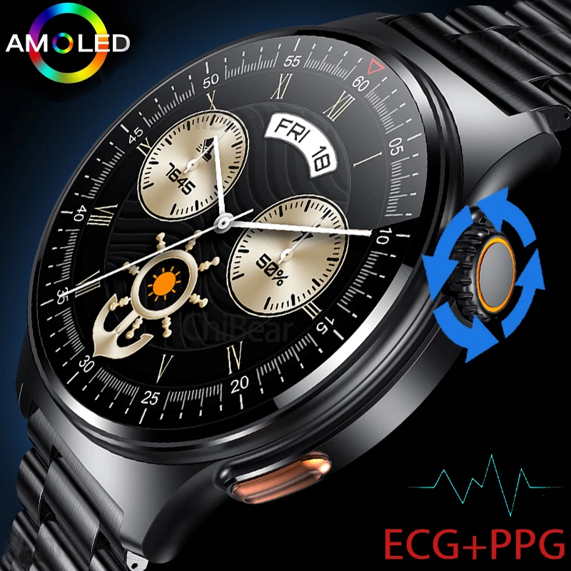 

2023 New ECG+PPG Smart Watch Men Bluetooth Call Body Temperature Monitor Connected Watches Fitness Tracker NFC Smartwatch Sports