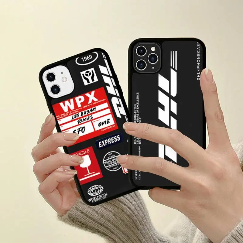 

DHL Hot Express Anniversary Edition Phone Case Silicone PC+TPU Case for iPhone 11 12 13 Pro Max 8 7 6 Plus X SE XR Hard Fundas