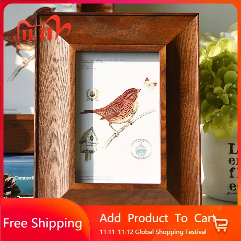 

Vintageart Photo Frame Bed Wood Stand Mini Photo Frame Valentines Day Antique Baby Diy Marcos De Fotos Outdoor Decor WSW30XP