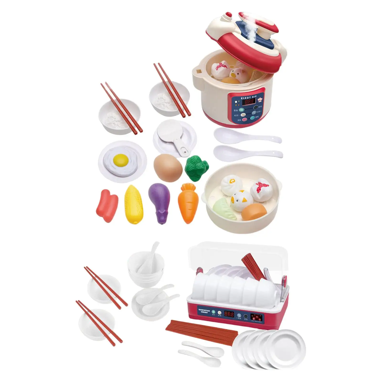 

Kids Kitchen Playset Pressure Pot Cookware Portable Rice Cooker Toy