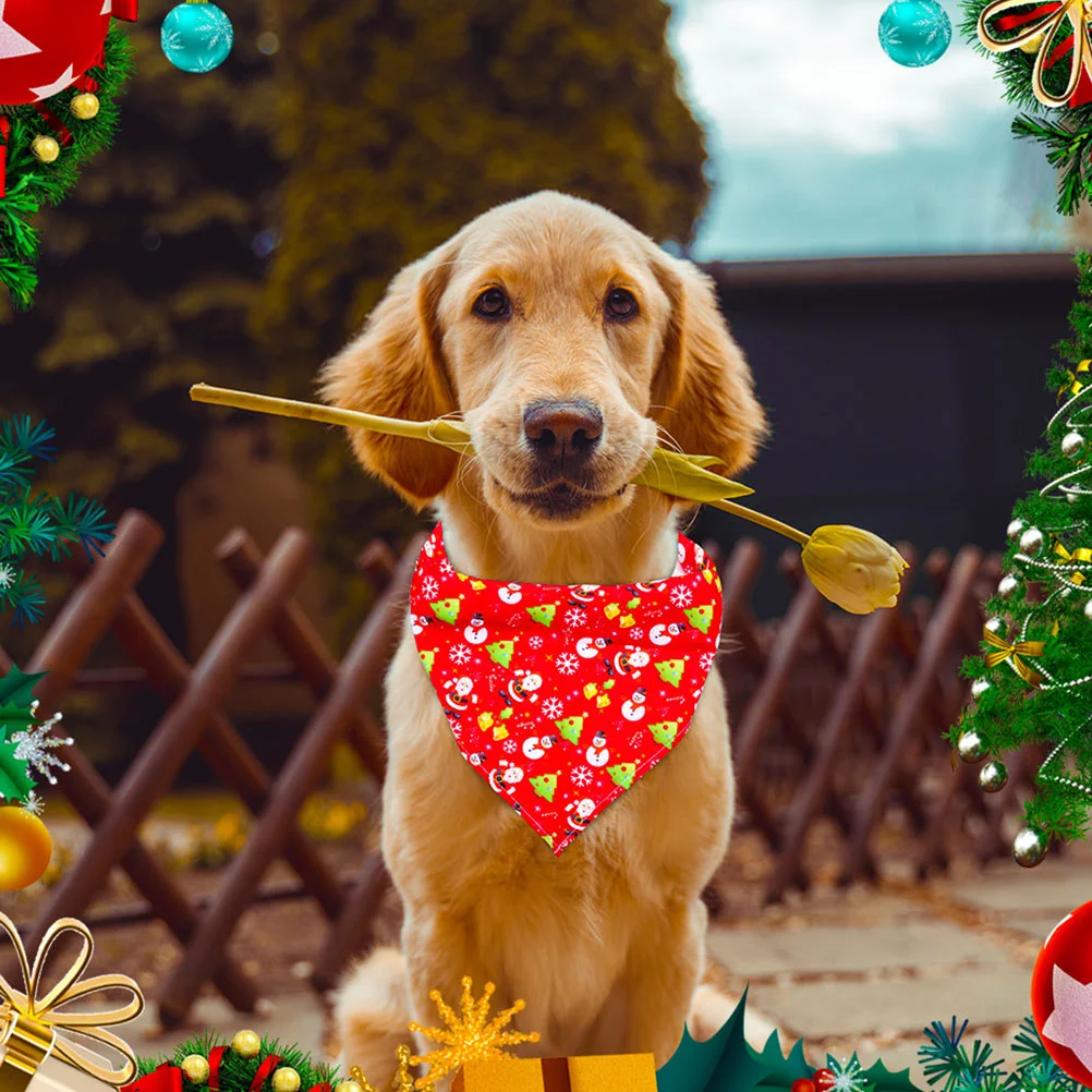 6 шт. треугольное полотенце для домашних животных банданы собак шарф нагрудник