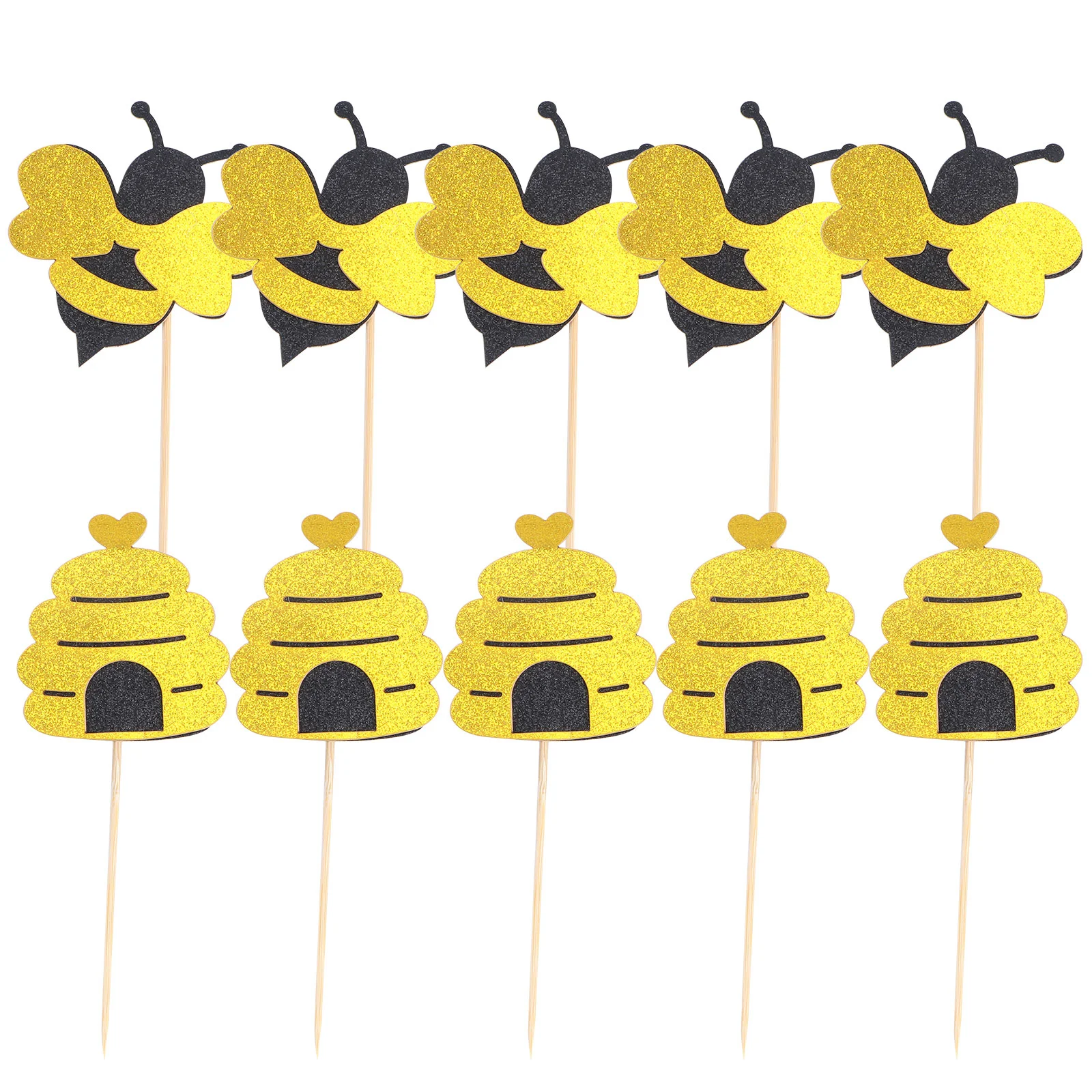 

Pickscupcake Glitter Birthday Toothpicks Party Appetizers Shower Baby Dessert Reveal Gender Paper Honeycomb Decorations