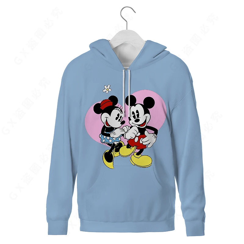 

Осень и зима 2022, толстовка с капюшоном и изображением пары из мультфильмов Диснея, Повседневная Женская/Мужская толстовка, куртка, толстовка в стиле Харадзюку