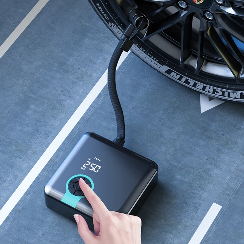 

Car Air Compressor Tire Inflator Auto Tyre Inflatable Pump Portable Electric Air Pump For Cars Electric Motorcycle Ball Bike