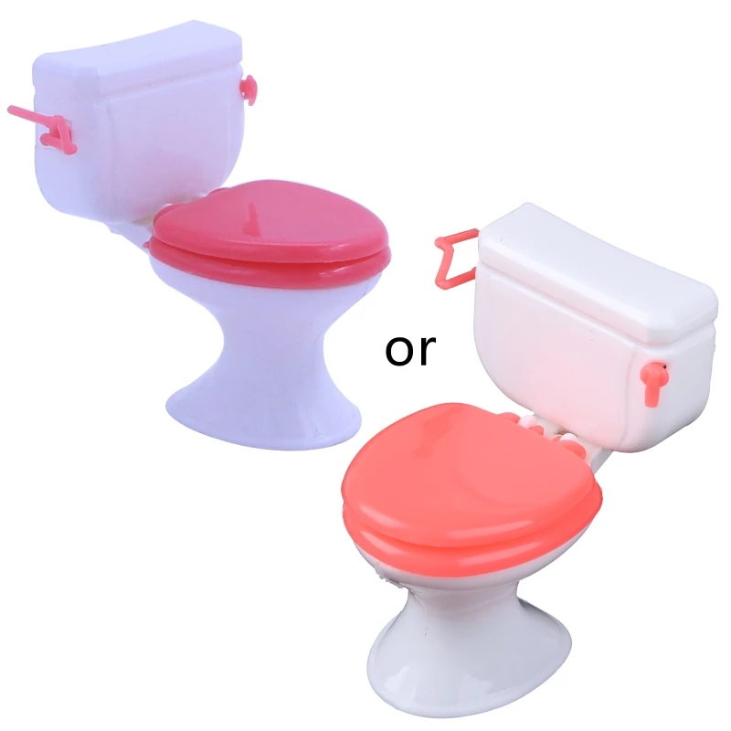 

Dollhouse Miniature Toilet Pretend Play Furniture Role Play Toy DIY Dollhouse Accessories Interactive Toy Baking Decors