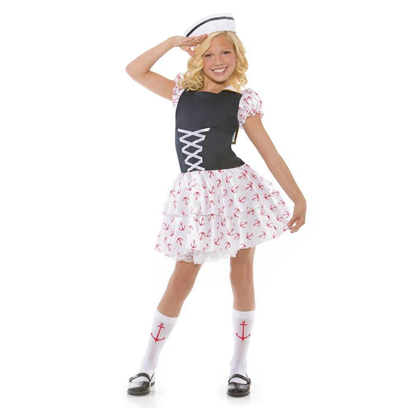 

Новинка, детское короткое платье для косплея в морском стиле, платье для шоу с животными для родителей и детей, мультяшный костюм, одежда для...