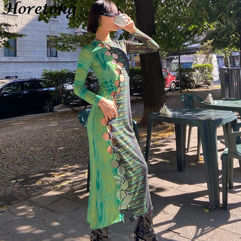 

Женское длинное платье на шнуровке, с длинным рукавом