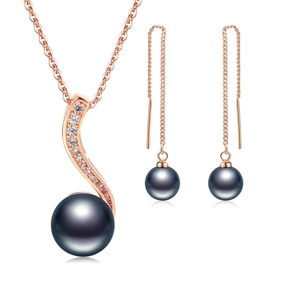 Серьги ожерелье ювелирные наборы для женщин классический элегантный цвет под