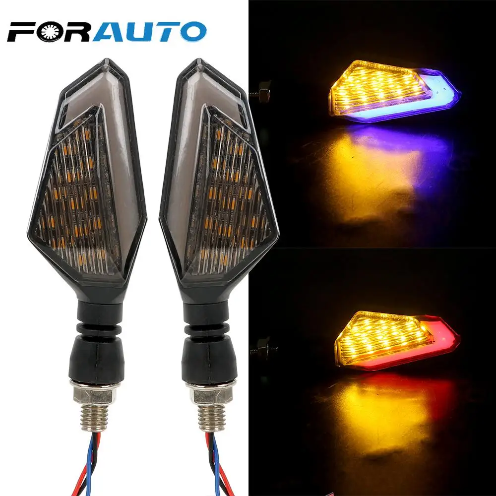 

2Pcs/set Motorcycle LED Turn Signal Lights Universal Blinker Front Rear Signal Lamp DC 12V Moto Accessories