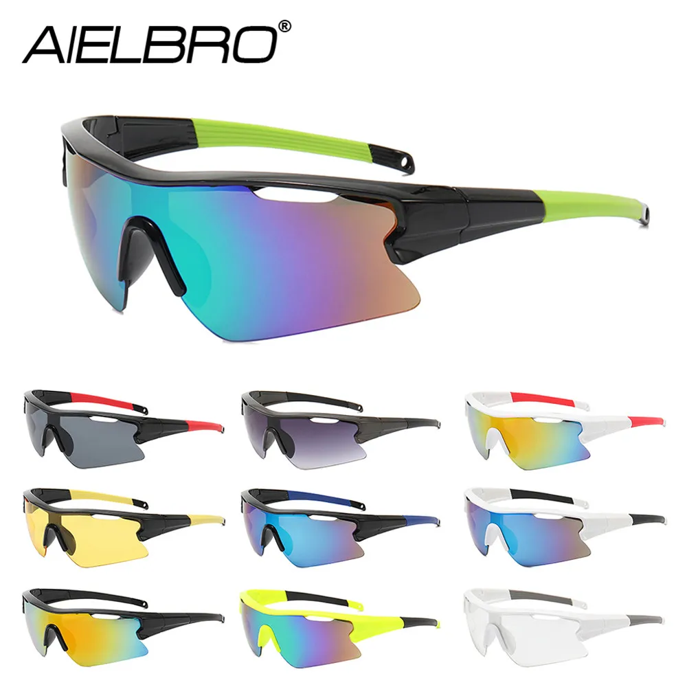 

AIELBRO Sunglasses for Men Cycling Glasses UV400 Sports Lenses Bicycle Men's Sunglasses Cycling Eyewear Sunglasses Women 2022