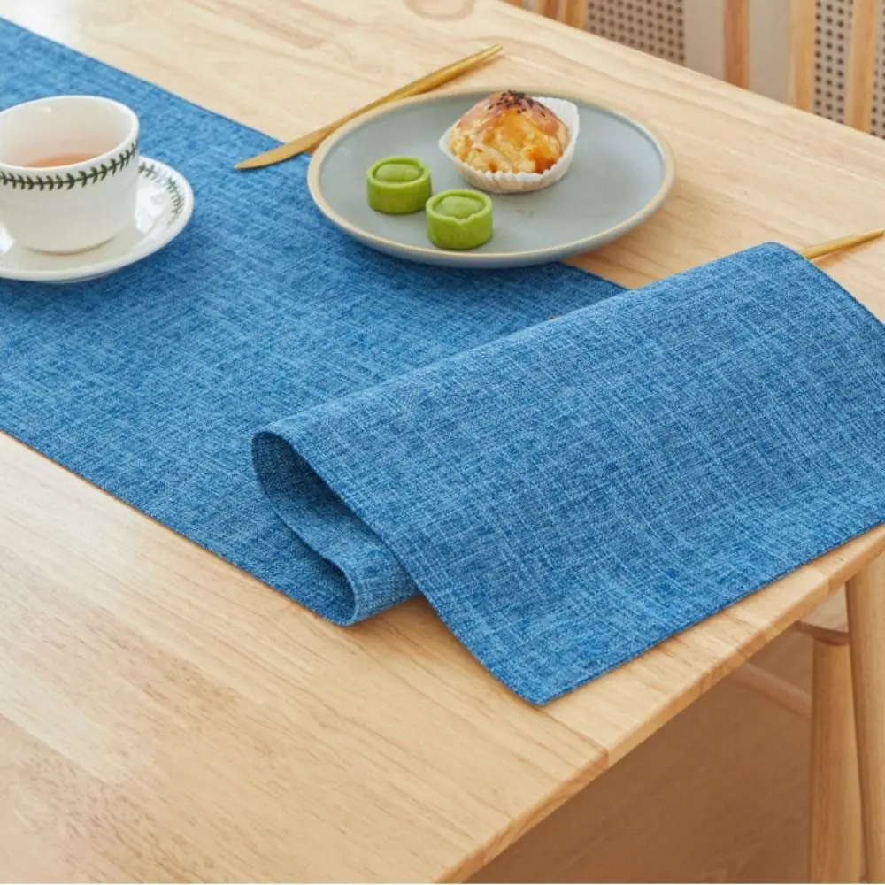 Толстая льняная однотонная искусственная кожа роскошный боксер Настольная