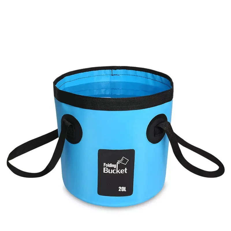 

2023 12L/20L Waterproof Water Bags Folding Bucket Portable Outdoor Foldable Bucket Water Container Collapsible Fish Washbasin Bu
