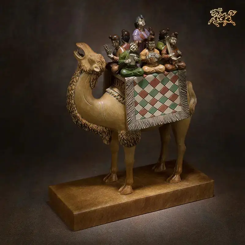

TOP CHINA national Spiritual ART GIFT the Silk Road camel Middle East Home Company bring wealth thriving business brass mascot