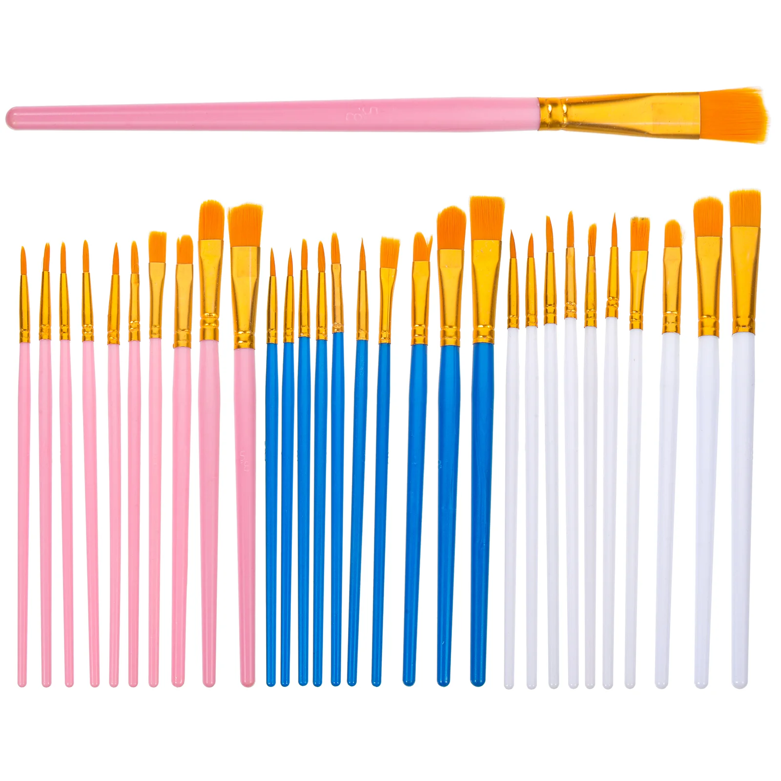 

30Pcs Coloring Watercolor Portable Kids Painting Brush Kit Nylon Painting Brush Painting Brush for Home Gift Student