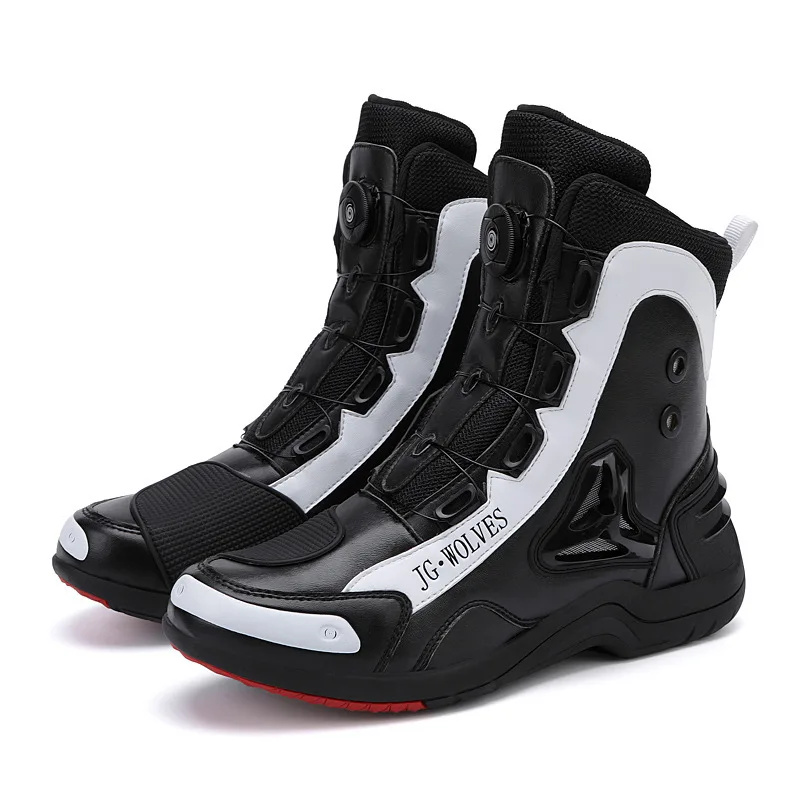 Microfiber Leather Protective Boots Motorcycle Shoes New Men Botas Riding Tribe Moto Boots Men off-Road Motorcyclist Boot Biker