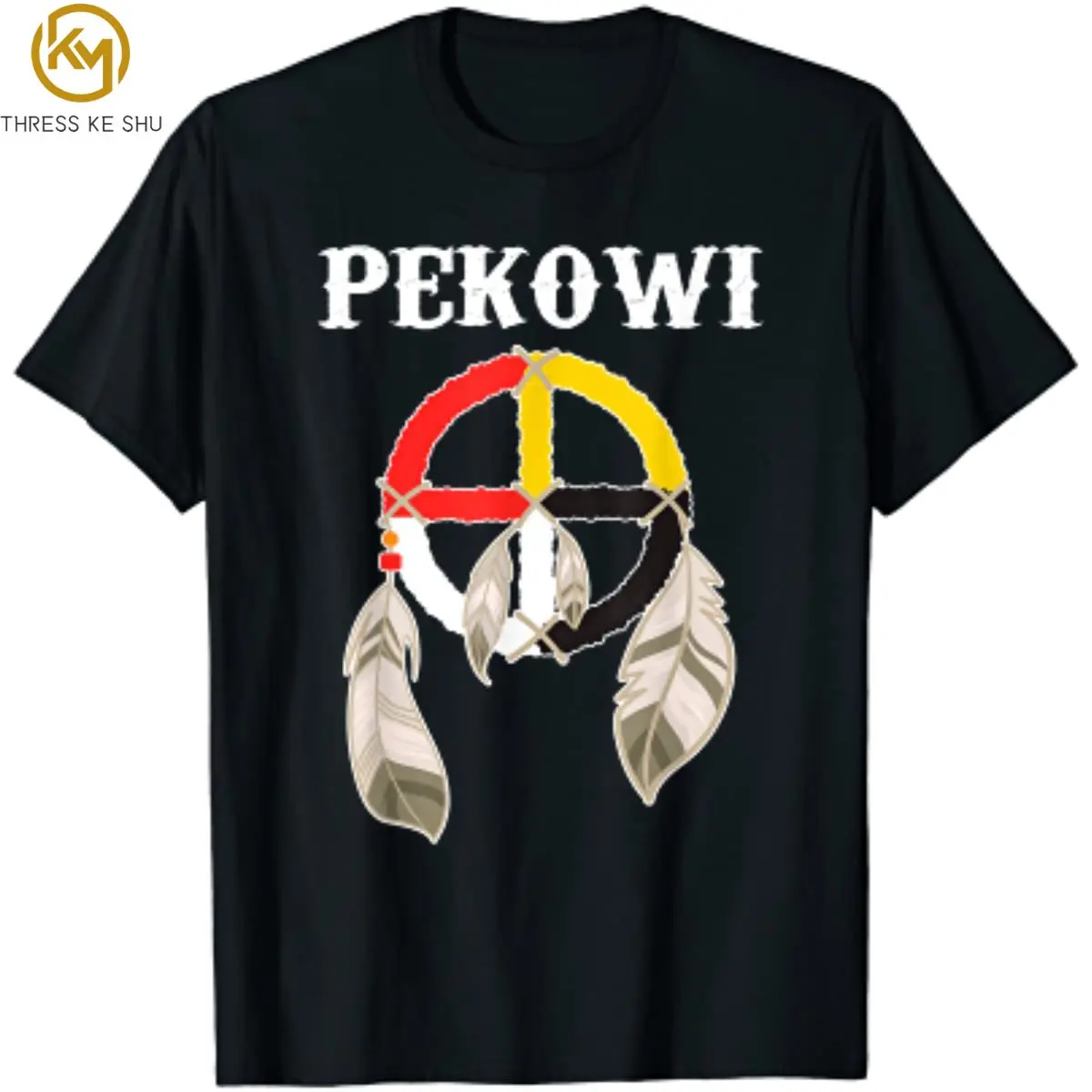 

Футболка Мужская/женская с принтом племени индейцев, хлопок, повседневная тенниска с графическим принтом, уличная одежда, четыре сезона