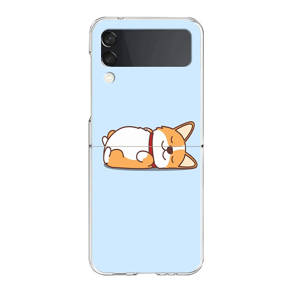 Фото Чехол для телефона Samsung Galaxy Z Flip 3 4 5 6 7 Fold, высокопрочный чехол из ПК для Galaxy Z Flip3, чехол с изображением собак породы кокер-спаниель, милые мультяшные собачки №2