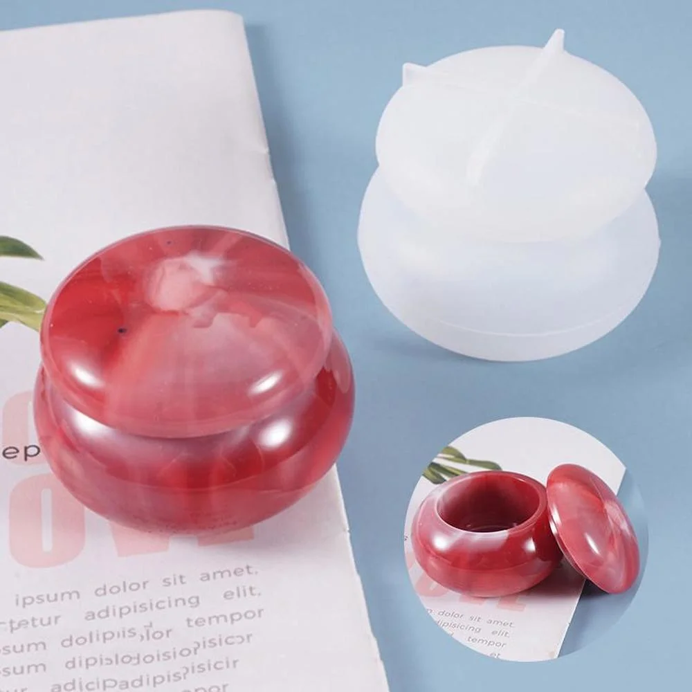 

Rouge Lipstick Storage Jar Silicone Mold DIY Crafts Storage Box Jewelry Decorations Crystal Resin Epoxy Casting Mould