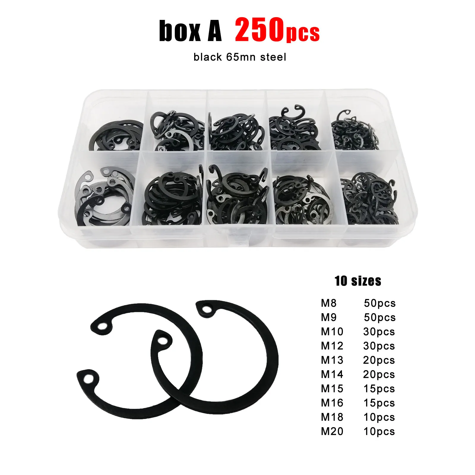 Внутренний стопорный зажим типа C из нержавеющей стали диаметром 304 дюйма 1