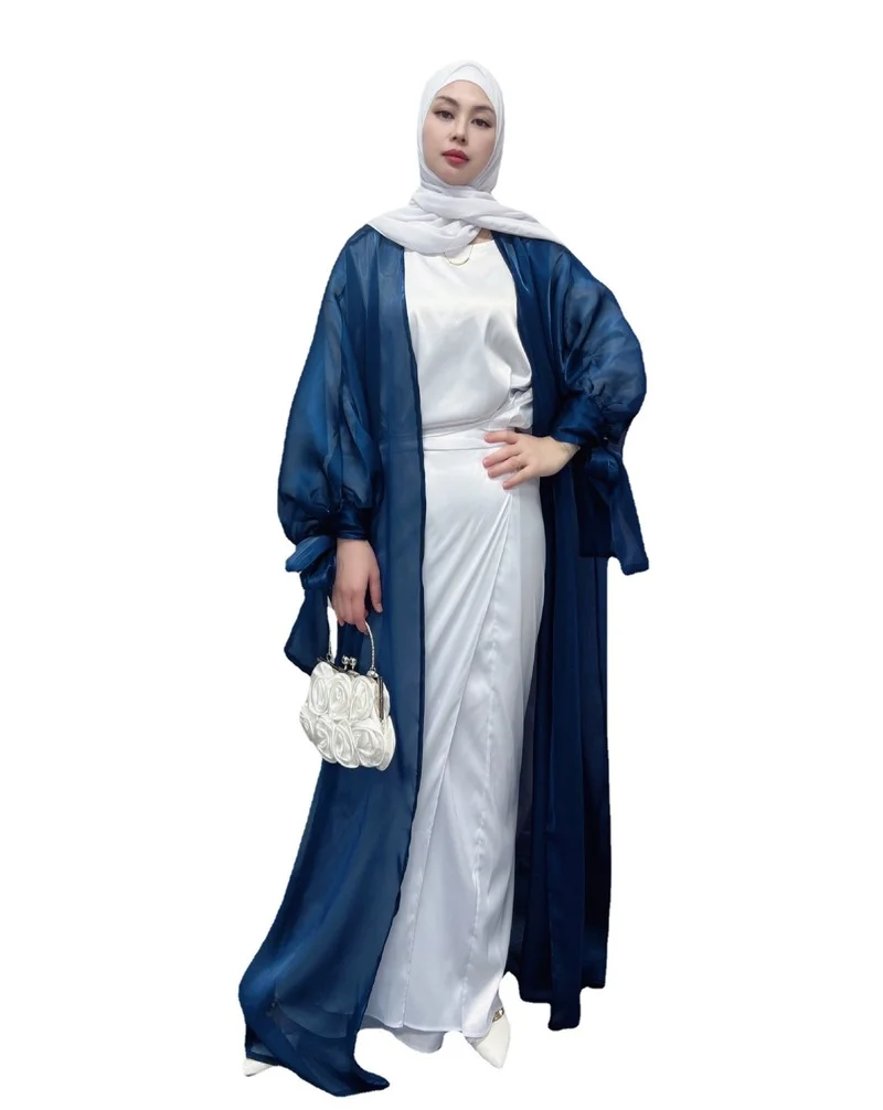 Muslim Fashion Muslim Dress Stitched Sequin Kimono Cardigan Middle Eastern Long Dress Ramadan Eid Dubai Abaya Turkey Donsignet