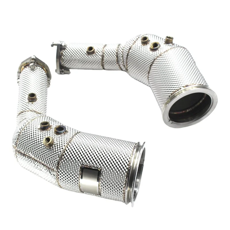

Head Section High flow Pipes Exhaust Pipes branch downpipe Exhaust Pipe with catalyst for Audi RS6/RS7 C8 4.0T 2021-2023