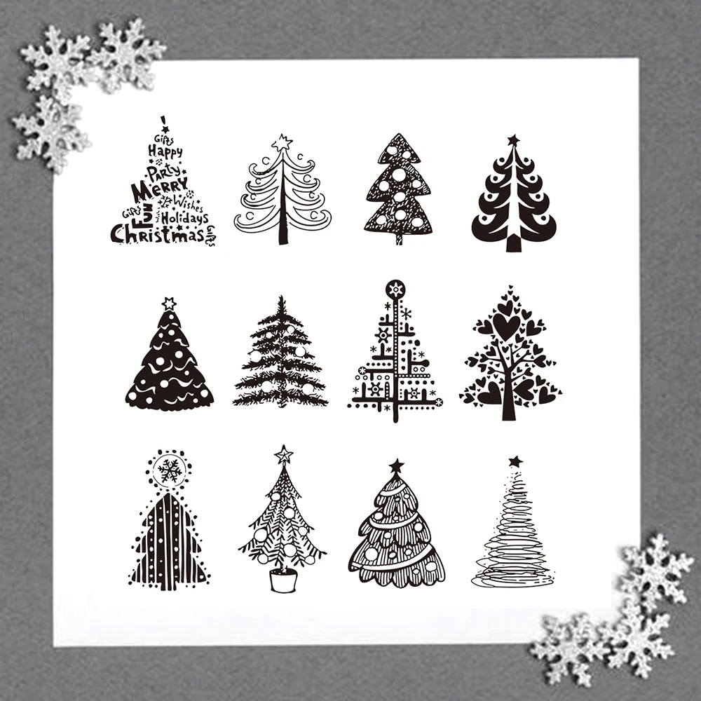 Рождественская елка/Девочка/Милая свинка прозрачные штампы и пресс-формы для DIY